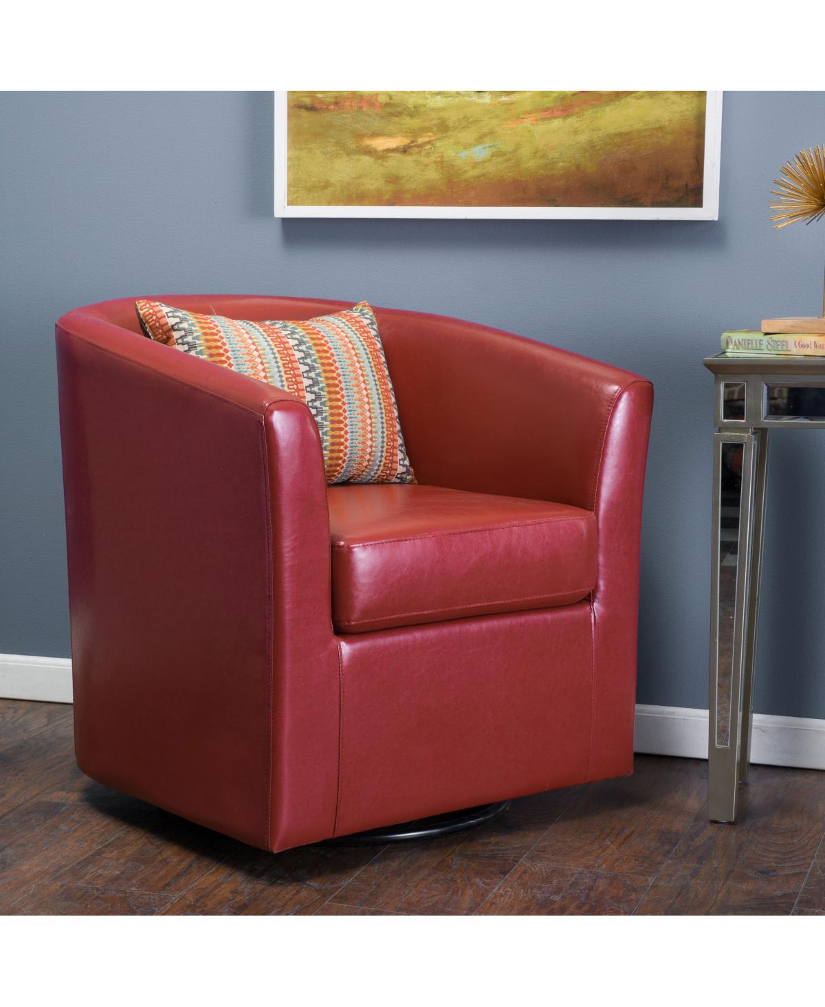Streamdale Corley Club Chair: Swivel Barrel Chair for Statement Seating