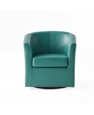 Corley Club Chair: Swivel Barrel Chair