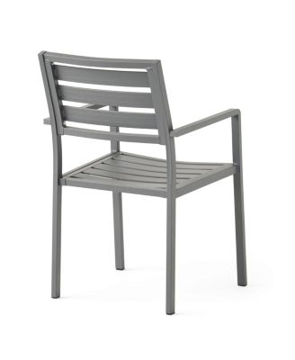 Outdoor Modern Aluminum Dining Chair (Set of 2)