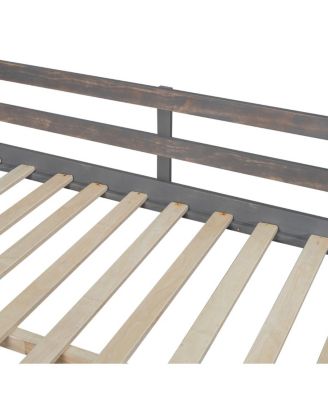 Full Size Loft Bed with U-shaped Desk, Drawers & Storage