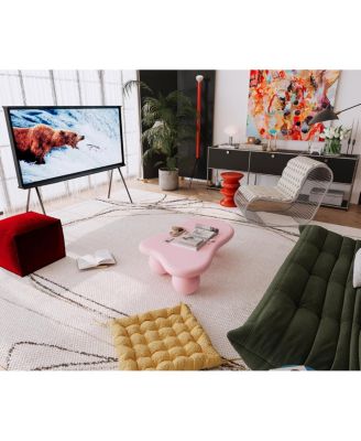 Streamdale 40" Cloud Shaped Coffee Table, Pink