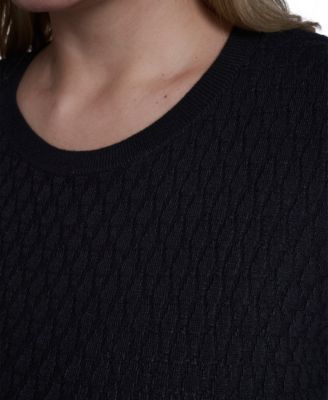 Plus Size Short-Sleeve Crew Neck Sweater