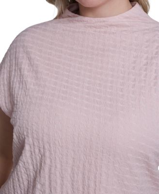 Plus Size Knit Cap Sleeve Top