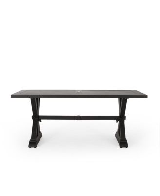  Outdoor Dining Table, Antique Matte Black