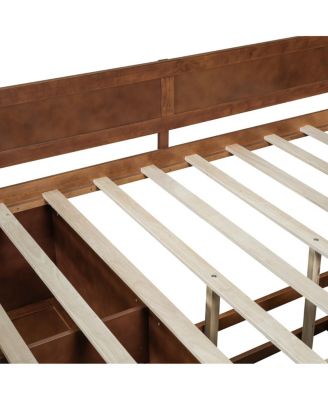  Full Size Daybed with Drawers and Shelves