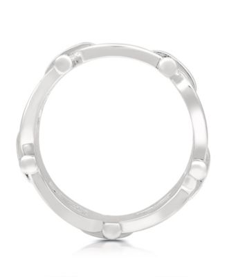 Horse Bit Link Cubic Zirconia Ring