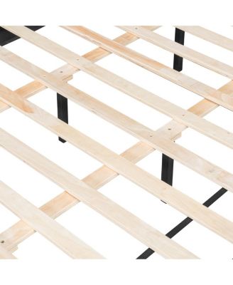 Solid Wood Queen Bed, Heavy Duty Support