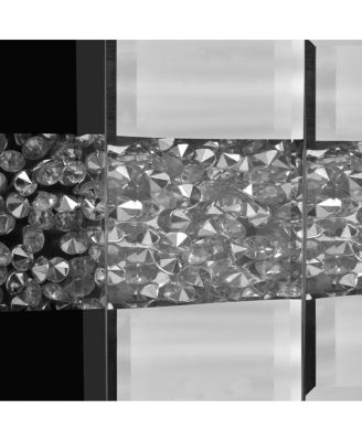 Artisanal Round Mirror Breakfast Table with Diamond-Cut Pedestal