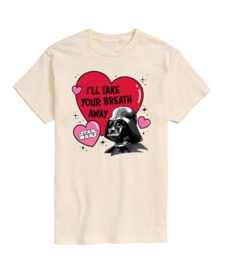 Men's Star Wars Valentine Vader Breath Away Printed Short-Sleeve Graphic T-Shirt