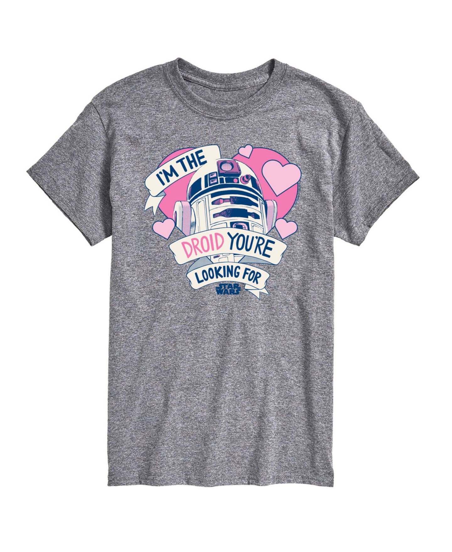 Мужская футболка AIRWAVES Star Wars Droid You're Looking For Printed Short-Sleeve Graphic, цвет: Меланжевый — фото 1