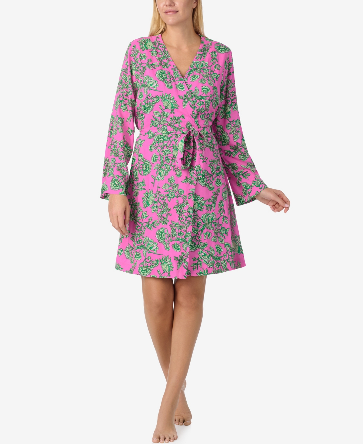 Sanctuary Women's Long-Sleeve Wrap-Around Short Robe