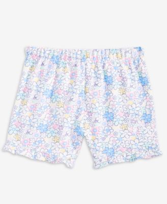 Girls' Toddler 2T-4T French Terry Floral-Print Shorts