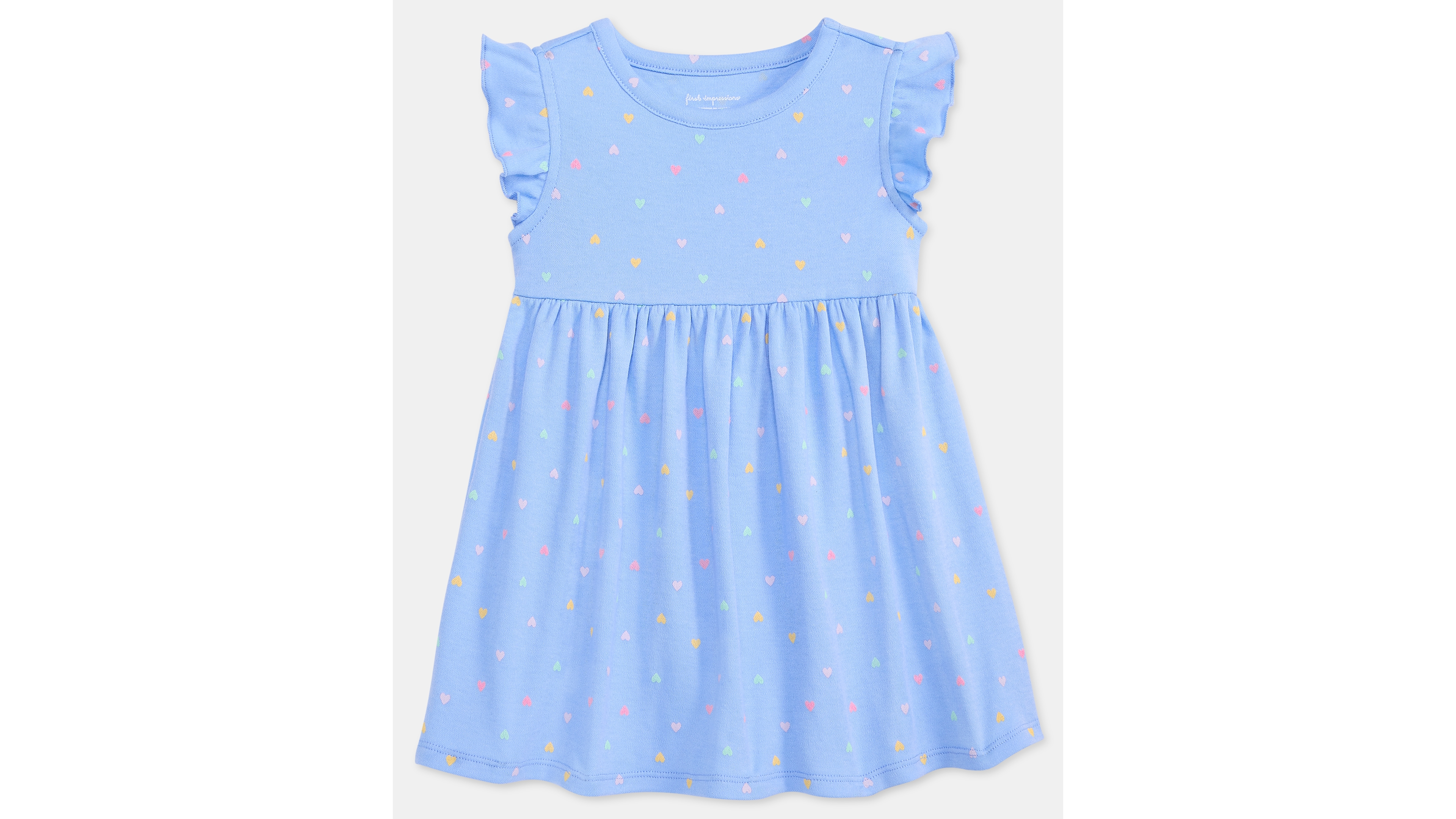First Impressions Toddler Girls' 2T-4T Mix and Match Multi-Hearts-Print Dress, Macy's Exclusive