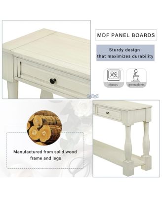  Console Table with Drawers and Shelf