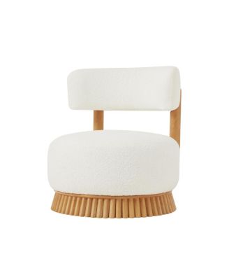  Modern Farmhouse Armless Chair Set of 2, Wooden Base, Cozy Upholstered Chair