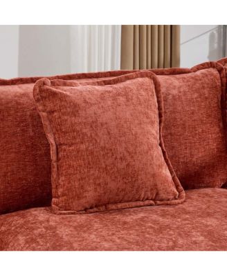 Streamdale Cloud Sofa LoveSeat (No Ottoman), Modern Sectional Couch, Orange