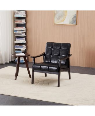  Modern medieval-inspired armchair, antique Black upholstered, solid wood legs