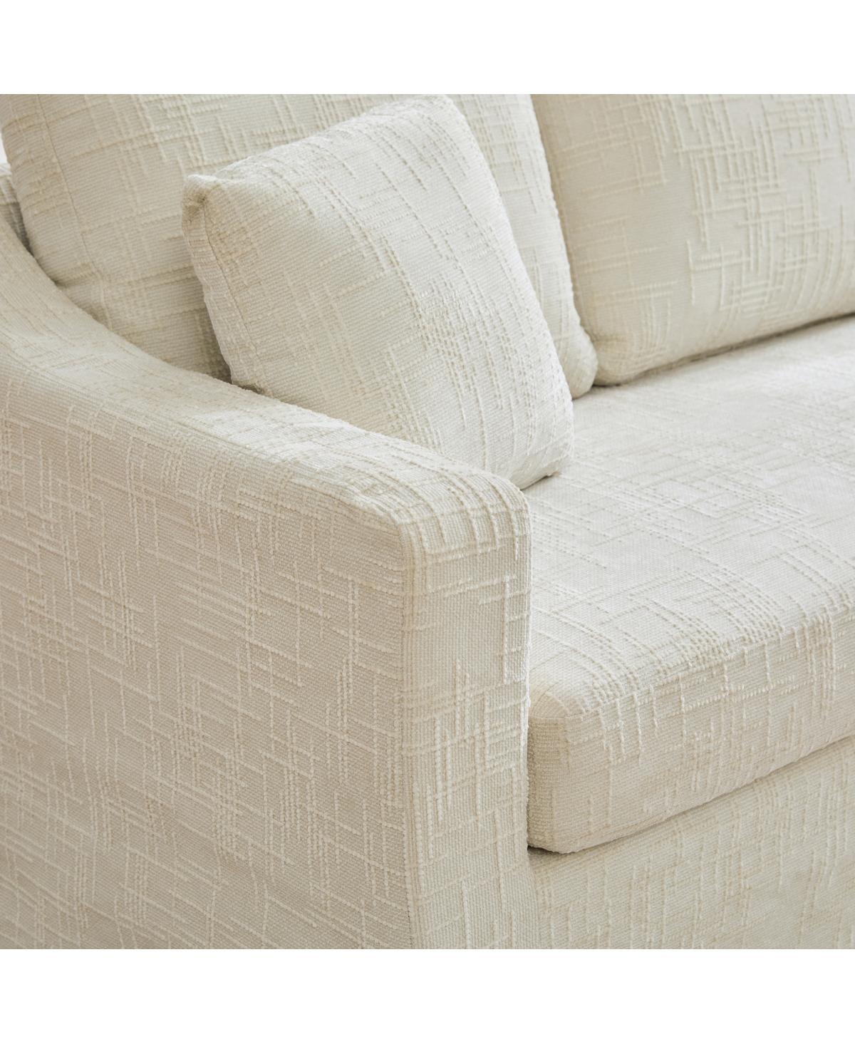 Streamdale Furniture Modern Casual Chenille Sofa, Deep Seat, Three-Seater, Removable Cover, Beige