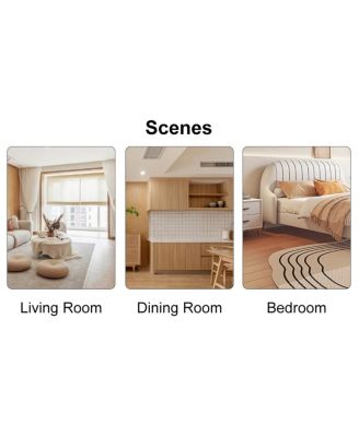  Solid Wood & Rattan Coffee Table for Living Room