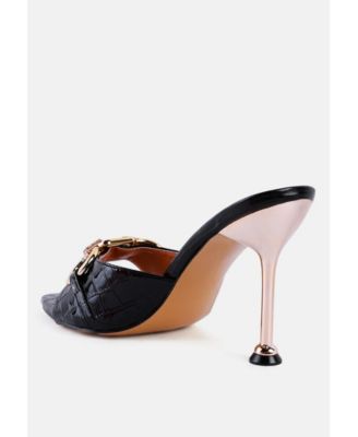 Womens Drippin Hot Croc Patent Faux Leather Sandals