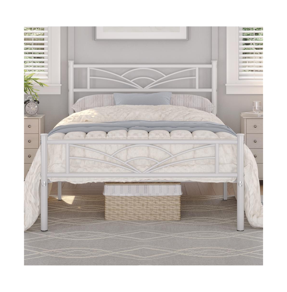 Yaheetech Platform Bed Frame with Metal Slats