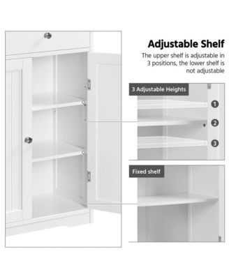 32” H Free-Standing Bathroom Floor Cabinet with 4 Drawers and 2 Doors