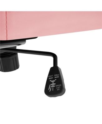 Modern Tufted Armless Desk Chair with Chrome-finish Metal Base, Rolling Wheels, Adjustable Seat Heigh