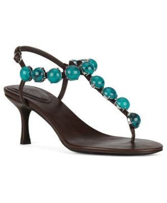 Women's Gemstone Embellished Thong Dress Sandals