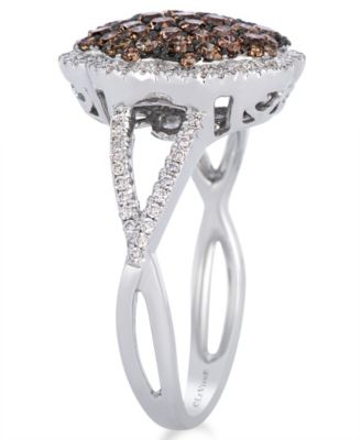 Chocolate Diamond (0.81 ct. t.w.) & Vanilla Diamond (0.23 ct. t.w.) Ring in 14k Vanilla Gold