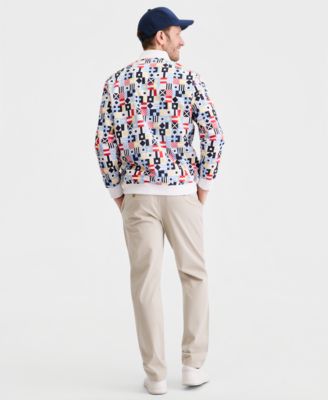 Men's Nautical Flag Print Windbreaker
