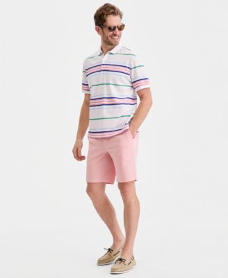 Men's Team Stripe Pique Polo Shirt