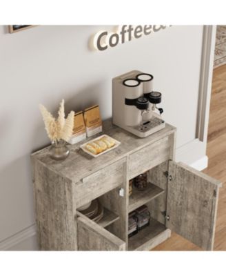 31.5" Sideboard Buffet Cabinet with 2 Drawers, Modern Coffee Bar Storage Cabinet