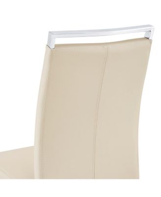 Chrome-Plated Metal PU Leather Padded Office Chair - Easy Assembly