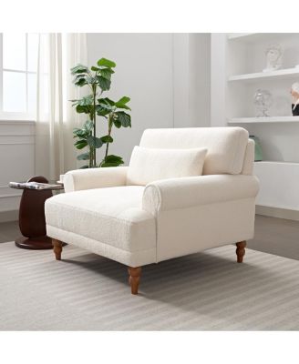 Mirod Elegant Circular Armrests, Ergonomic Lumbar Support, Vintage Roman Column Legs, Large Size