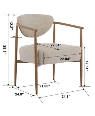 White Teddy Velvet Dining Chair (2 Sets) - Wood Grain Visual
