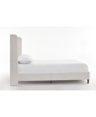 Streamdale  Furniture Harper Tall Upholstered Bed - California King, Textured Ivory Canvas