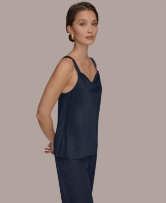 Women's Cowl Neck Strappy Cami Top