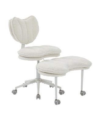   Meditation Chair Plus, Teddy Fleece Double-Layer Padding Rolling Chair