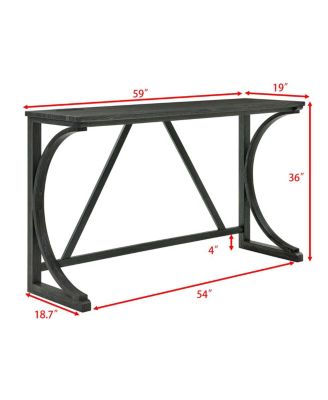 59" Bar Table Set with 3 Stools & Power Outlet