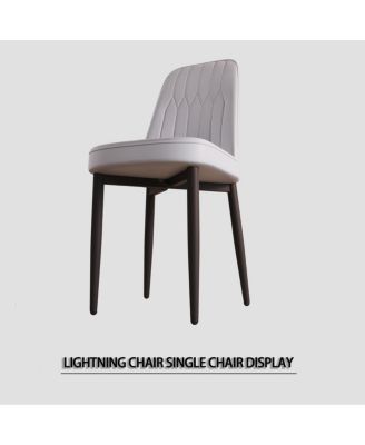 51" 4-person glass dining table set with Black metal legs & cushioned chairs.