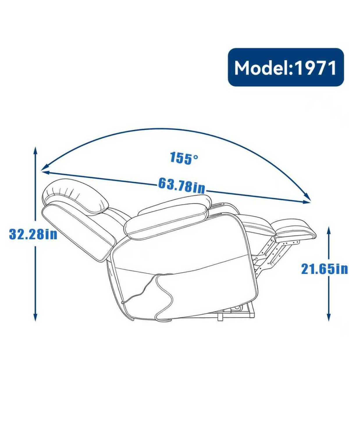 Streamdale Furniture Streamdale Infinite Position Single Motor Power Lift Recliner Chair