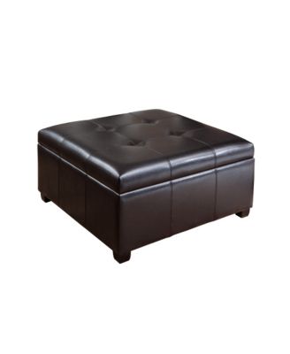 35inch Storage Ottoman Bench, Large Tufted Footstool for Living Room