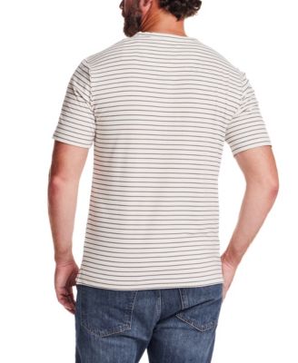 Men's Short-Sleeve Striped Henley Shirt