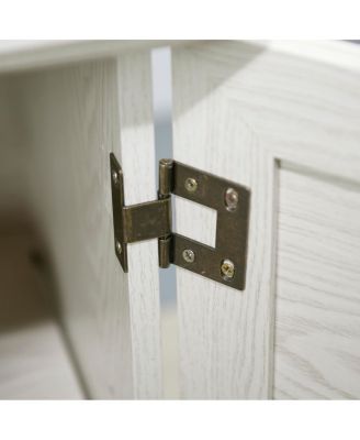 Storage sideboard cabinet with 2 mirrored doors & adjustable shelf