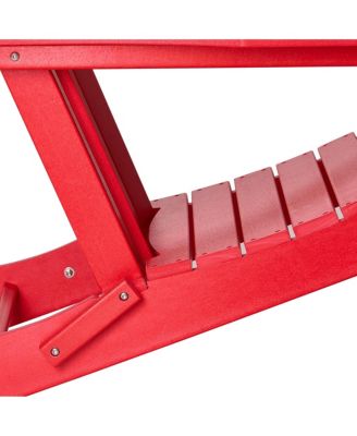 All-Weather Contoured Outdoor Poly Folding Adirondack Chair