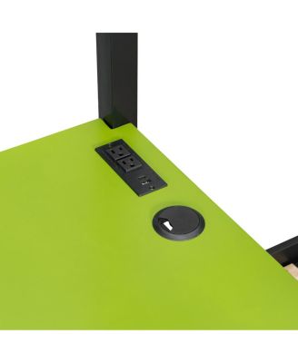 Bunk Bed with Two Gaming Desks & USB Ports