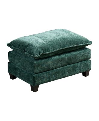 Streamdale Cloud Sofa Ottoman, Modern Sectional Couch, Green Chenille Fabric