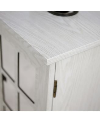 Storage Cabinet with 3 Mirrored Doors & Adjustable Shelves