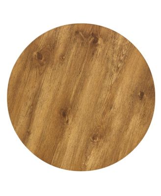 Streamdale Natural Wood Grain Round Coffee Table Set