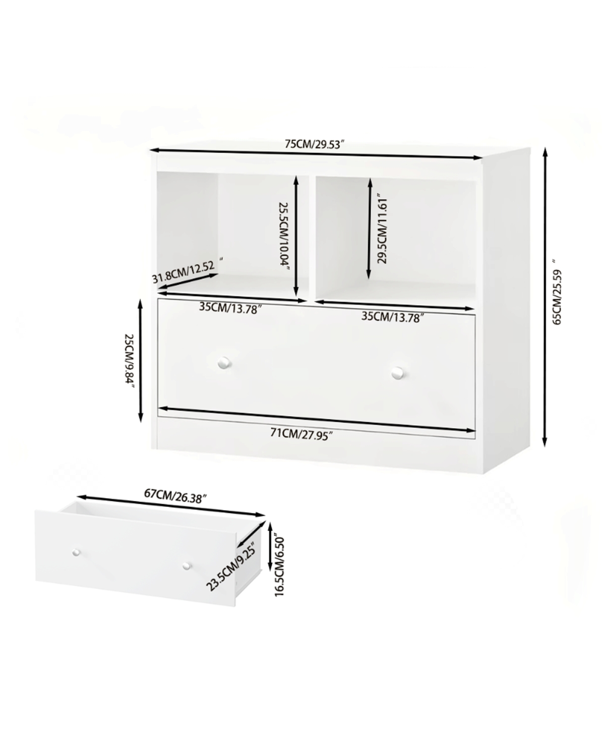 Streamdale Furniture Streamdale Kids Toy Storage Organizer with Drawer, Bookshelf for Nursery & Playroom